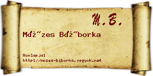 Mózes Bíborka névjegykártya