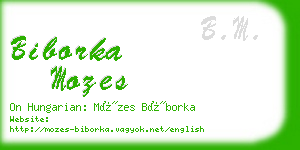 biborka mozes business card